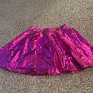Shimmering Pink Metallic Skort size child M